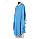 Light blue simple chasuble, 100% polyester s2