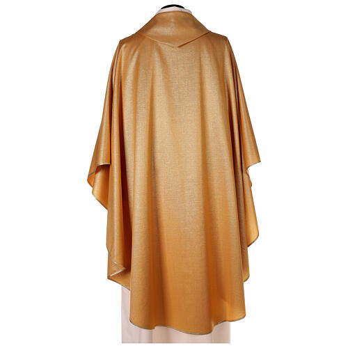 Gold simple chasuble, 80% wool, 20% lurex 3