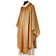 Plain gold chasuble, 80% wool, 20% lurex without embroidery s2