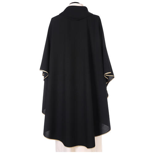 Black simple chasuble, 100% polyester 3