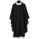 Black simple chasuble, 100% polyester s1
