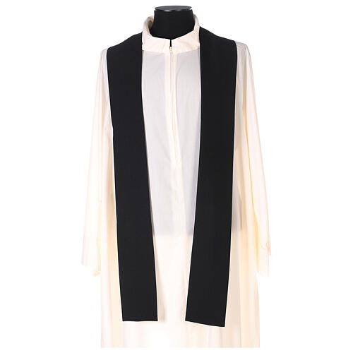 Chasuble noire unie 100% polyester simple 4