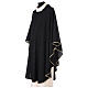 Chasuble noire unie 100% polyester simple s2