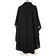 Chasuble noire unie 100% polyester simple s3