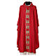 Priest chasuble in acetate viscose agremanistitch work strass machine embroidery Gamma s4