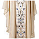 Ivory Marian chasuble with blue flowers 100% wool Gamma s5