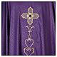Chasuble of printed polyester fabric, machine emboidery and stones Gamma s2