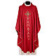 Chasuble of printed polyester fabric, machine emboidery and stones Gamma s5