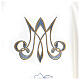 Marian chasuble, 100% polyeter, machine embroidery, lily and monogram Gamma s3