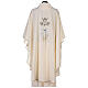 Marian chasuble, 100% polyeter, machine embroidery, lily and monogram Gamma s6