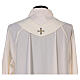 Marian chasuble, 100% polyeter, machine embroidery, lily and monogram Gamma s9
