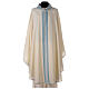 Marian chasuble coloured collar and central strip, 97% wool 3% lurex Gamma s1