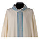 Marian chasuble coloured collar and central strip, 97% wool 3% lurex Gamma s2