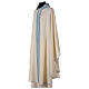 Marian chasuble coloured collar and central strip, 97% wool 3% lurex Gamma s3