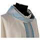 Marian chasuble coloured collar and central strip, 97% wool 3% lurex Gamma s4