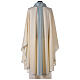 Marian chasuble coloured collar and central strip, 97% wool 3% lurex Gamma s5