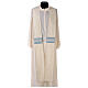 Marian chasuble coloured collar and central strip, 97% wool 3% lurex Gamma s6