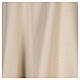 Casula cor de marfim tecido com padrão 100% lã faixa central bordada à máquina Gamma s4