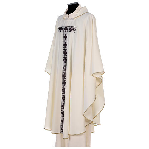 Chasuble with T-shaped sublimation printing, 100% polyester 3