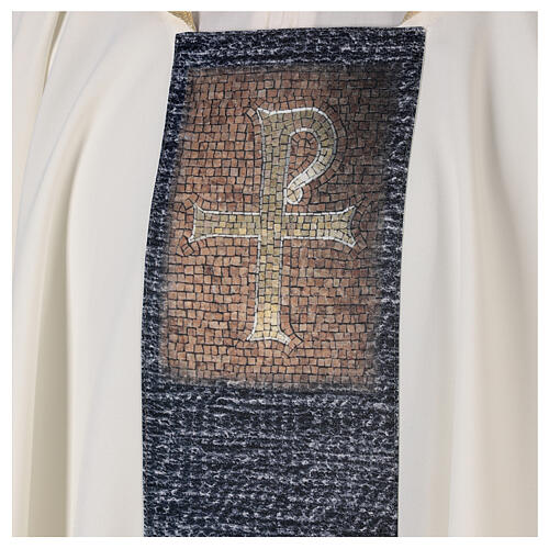 Chasuble with sublimation printing, cross-shaped mosaic, 100% polyester 2