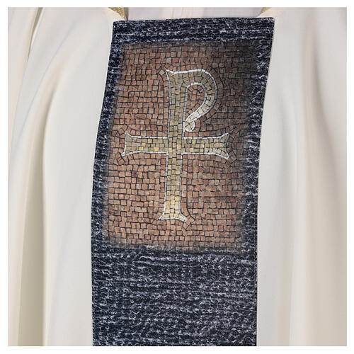 Chasuble with sublimation print cross mosaic 100% polyester 2