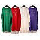 Set 4 chasubles polyester 4 couleurs IHS croix rayons PROMO s1