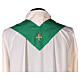 Set 4 chasubles polyester 4 couleurs IHS croix rayons PROMO s11
