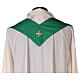 Set 4 casullas litúrgicas poliéster 4 colores bordado cruz decorada A BAJO COSTE s11