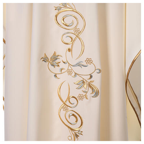 Embroidered chasuble, Saint Joseph, polyester, golden thread 3