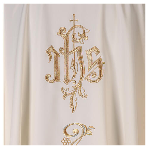 Embroidered chasuble, Saint Joseph, polyester, golden thread 6