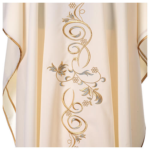 Embroidered chasuble, Saint Joseph, polyester, golden thread 7