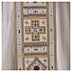 Ivory-coloured chasuble with golden orphrey band and stones, acetate and viscose Gamma s3