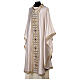 Chasuble acetate viscose ivory stole with gold embroidery stones Gamma s5