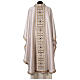Chasuble acetate viscose ivory stole with gold embroidery stones Gamma s19