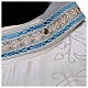 White chasuble with machine-embroidered marial pattern, acetate and viscose Gamma s6