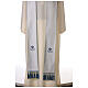 White chasuble with machine-embroidered marial pattern, acetate and viscose Gamma s14