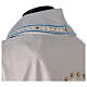 Chasuble in white acetate viscose with machine-made Marian embroidery Gamma s11