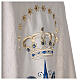 Chasuble in white acetate viscose with machine-made Marian embroidery Gamma s12
