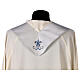 Chasuble in white acetate viscose with machine-made Marian embroidery Gamma s18