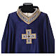 Chasuble with golden embroidered cross, acetate and viscose, 4 colours Gamma s5