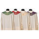 Liturgical Chasuble mixed wool lurex 4 colors gold embroidery Gamma s6