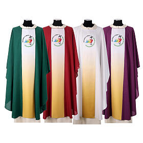 Slabbinck Gothic chasuble with 2025 Jubilee official logo, plain neckline