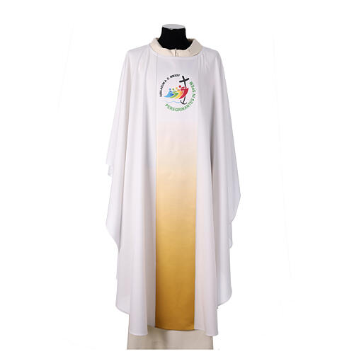 Slabbinck Gothic chasuble with 2025 Jubilee official logo, plain neckline 8