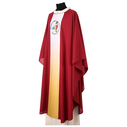 Slabbinck Gothic chasuble with 2025 Jubilee official logo, plain neckline 11