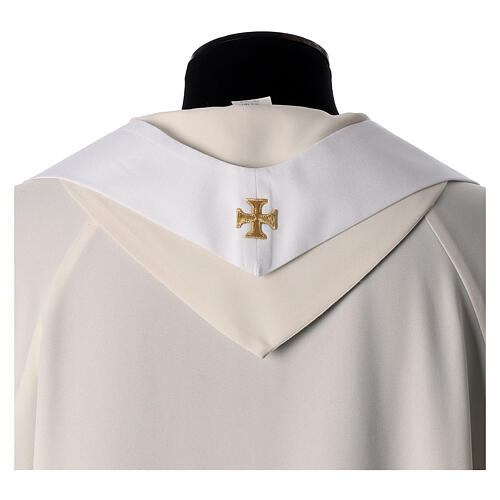 Slabbinck Gothic chasuble with 2025 Jubilee official logo, plain neckline 19