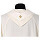 Slabbinck ivory chasuble with 2025 Jubilee official logo, Dupion fabric s8