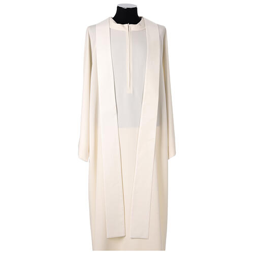 Casula cor de marfim Slabbinck Jubileu 2025 em tecido Dupion logótipo oficial a cores 7