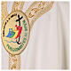 Slabbinck Gothic chasuble, ivory-coloured fabric with embroidered golden Jubilee logo s5