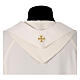 Slabbinck Gothic chasuble, ivory-coloured fabric with embroidered golden Jubilee logo s8