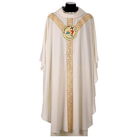 Gothic Slabbinck Chasuble Jubilee 2025 ivory gold official embroidered logo
